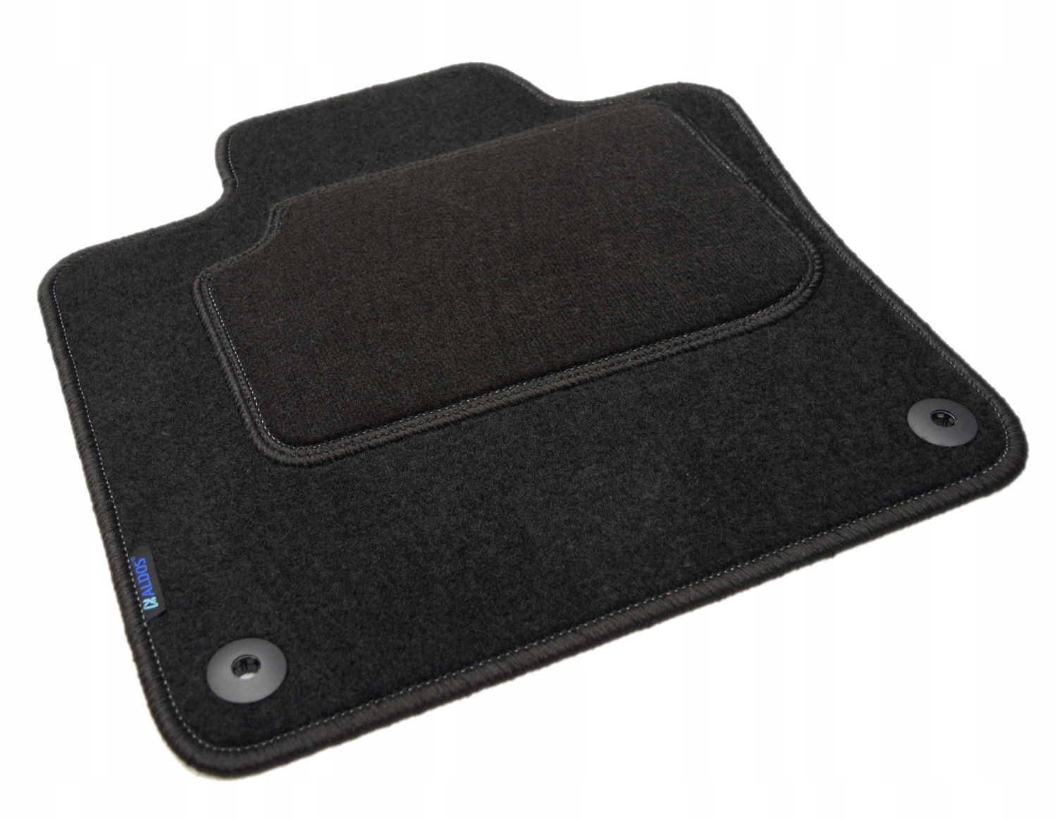 Volvo XC60 od 2017r. Czarny dywanik welurowy kierowcy Aldos. Silver