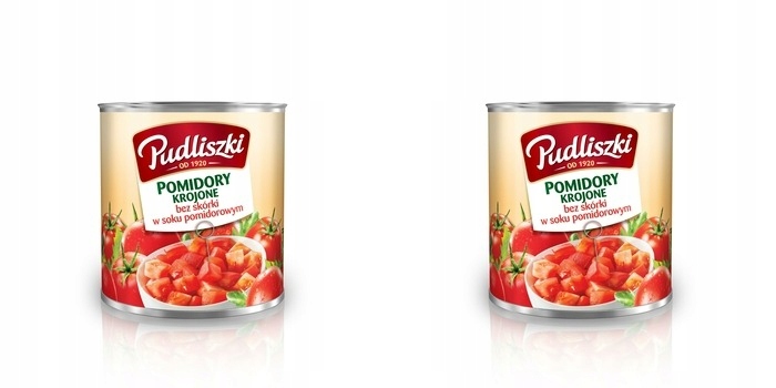 Levně 2 x 2520 g Pudliszki Rajčata krájená bez slupky
