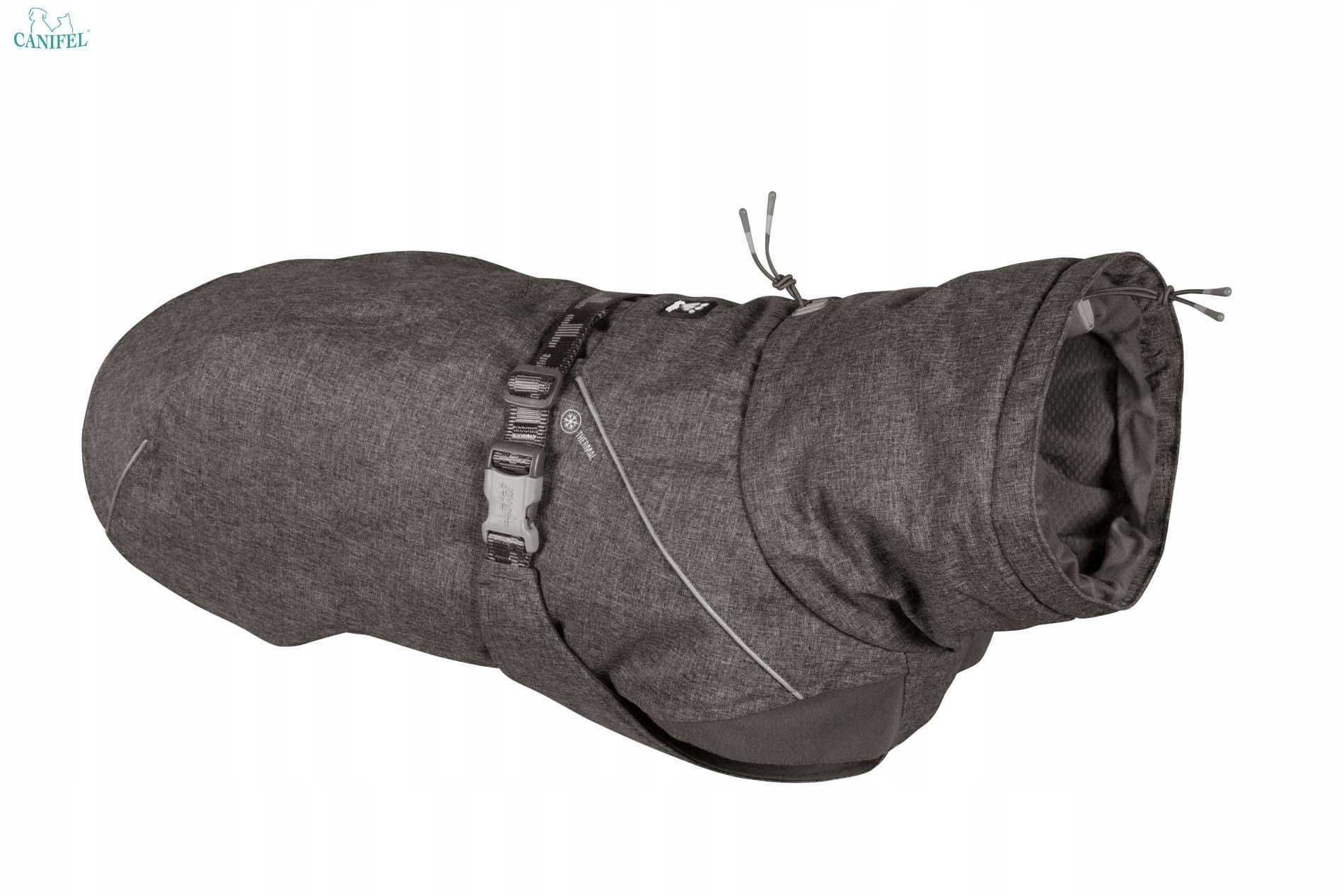 Levně Bunda Expedition Parka Hurtta Blackberry/černý kabát pro psa vel:40XS