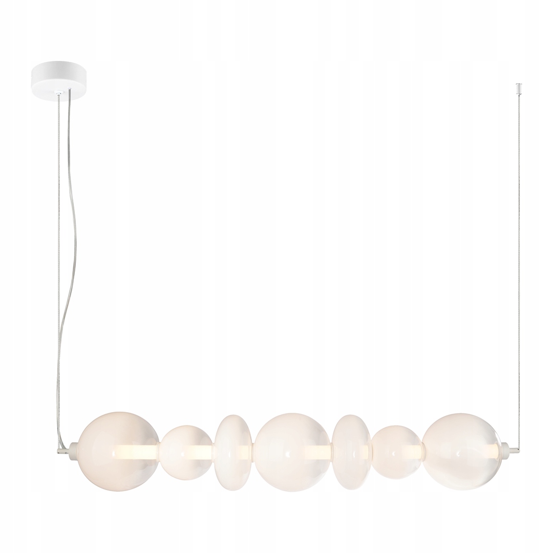 Lampa wisząca Daphne biało-złota 40W Led do salonu Milagro