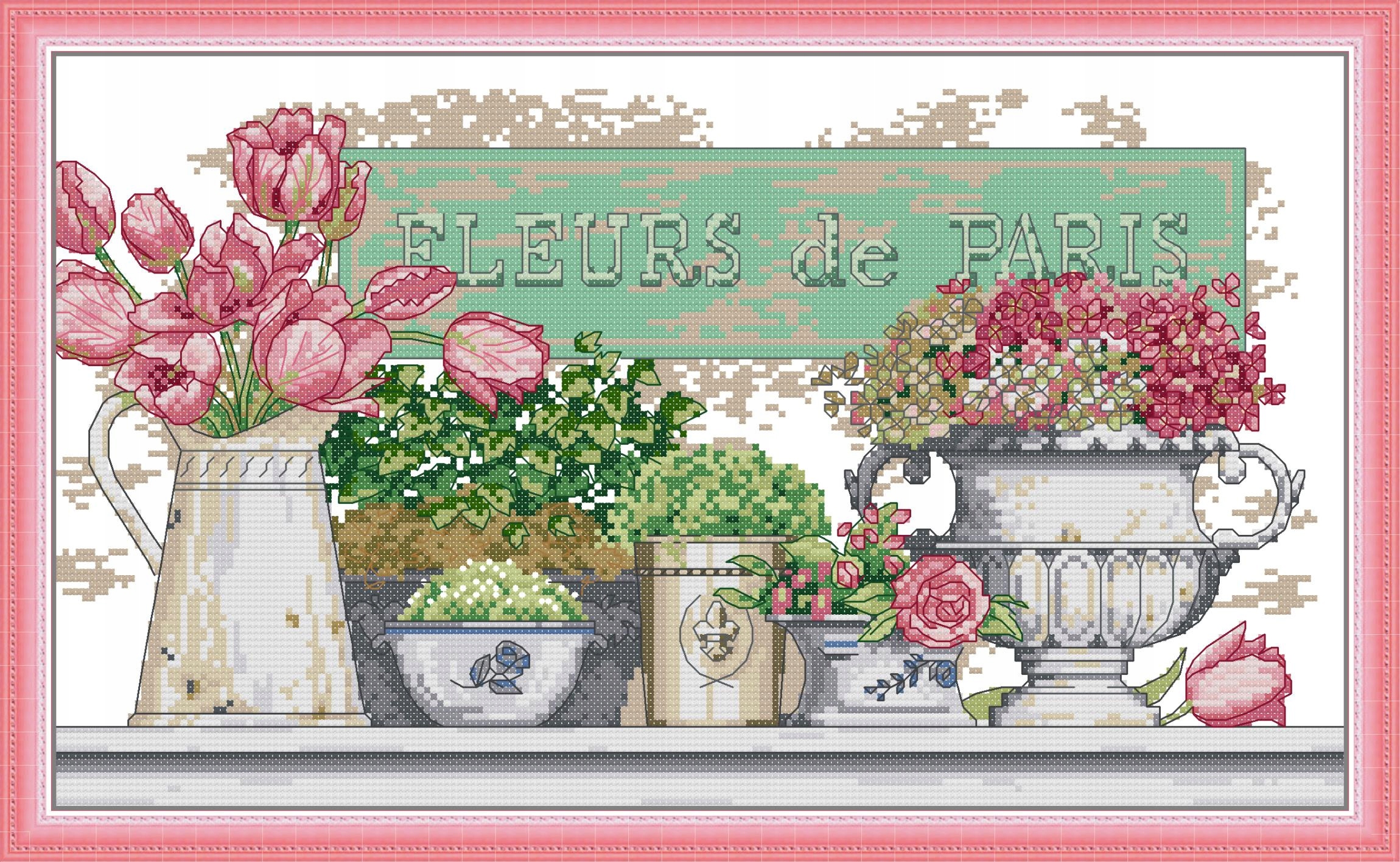 Křížková výšivka počítaná sada (kanva, mulina)