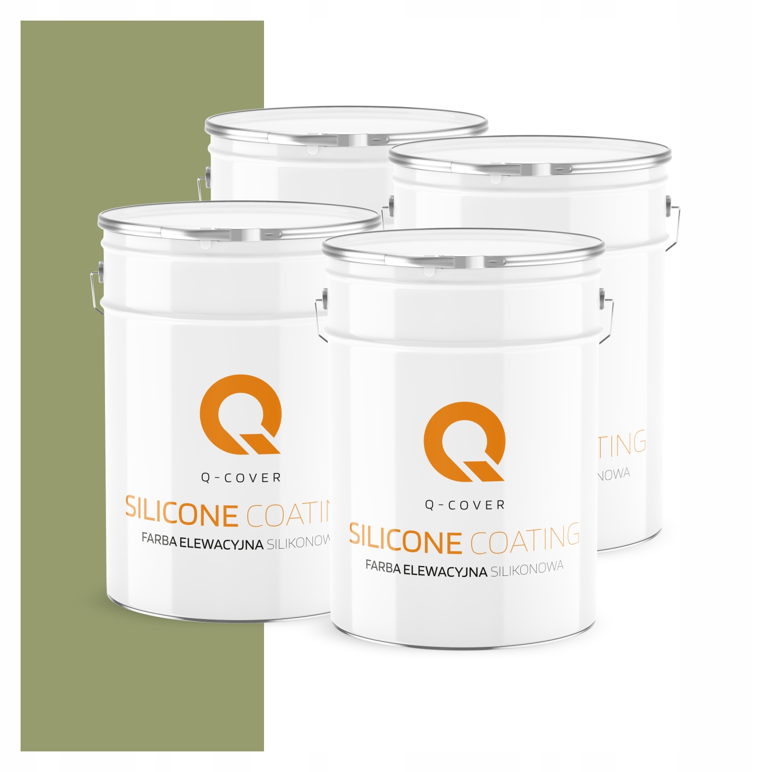 Fasádna farba Fasádová 10L Silikónová Uv farba Zelená