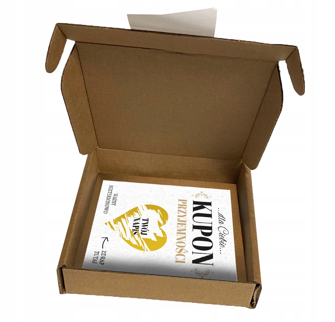 KUPON ZDRAPKA prezent WALENTYNKI TWOJE NAPISY +opa Marka Fabryka Naklejek