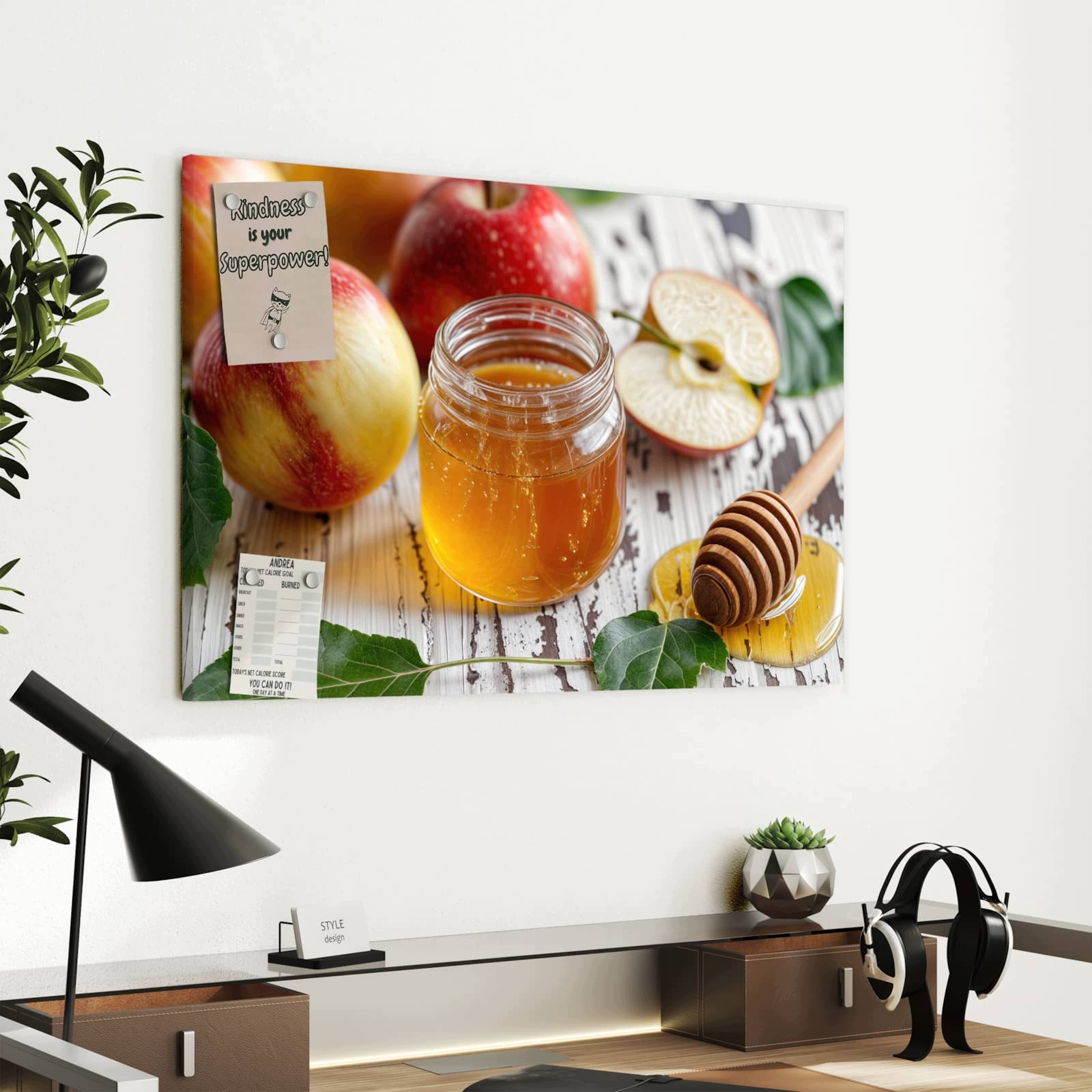 Magnetická tabule Jablka Miud 60 × 40 cm
