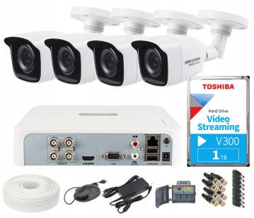 Sada pro monitorování 4v1, 1TB Hikvision Hiwatch