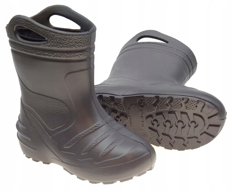 Kalosze dziecięce Raweks 24 grafitowe Materiał pianka