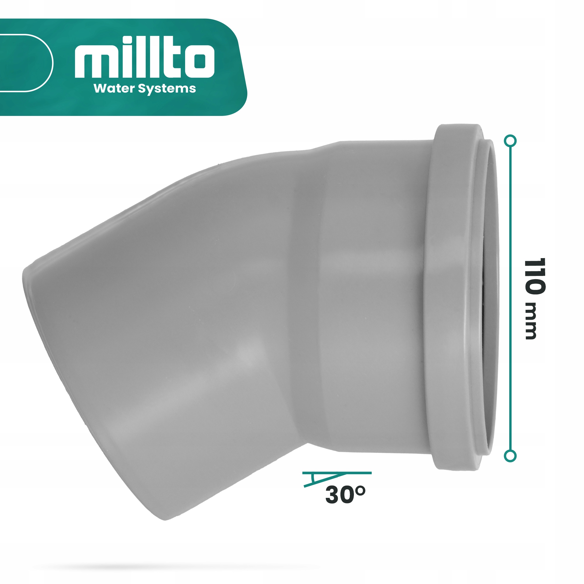 KOLANO KANALIZACYJNE 110 MM 30° PCV PP ZŁĄCZKA ŁĄCZNIK RURY WODY KSZTAŁTKA Waga produktu z opakowaniem jednostkowym 0.2 kg