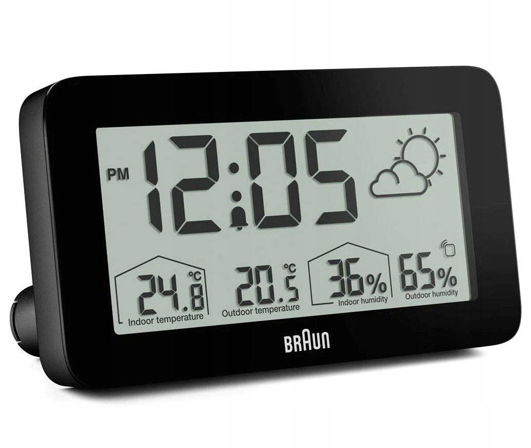 Meteostanice Budík Braun BC13BP-DCF Zdřímnutí Teploměr Vlhkoměr Sada