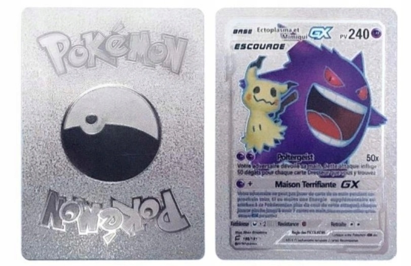 KARTY POKEMON 3w1 165 sztuk ZŁOTE CZARNE SREBRNE Typ Dodatek