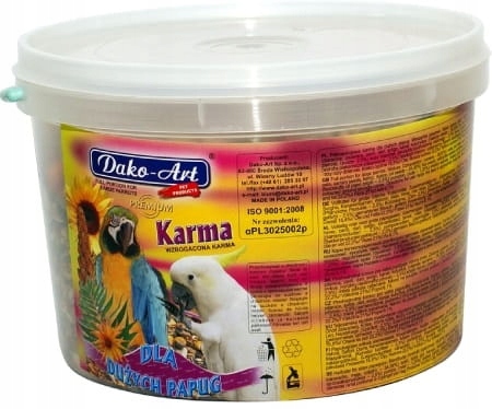 Karma Oscar 10L premium pokarm dla dużych papug, ara Dako-Art #148