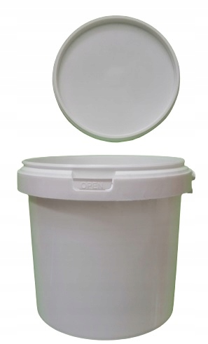 

Wiadro wiaderko plastikowe 1L z pokrywką Białe Pzh