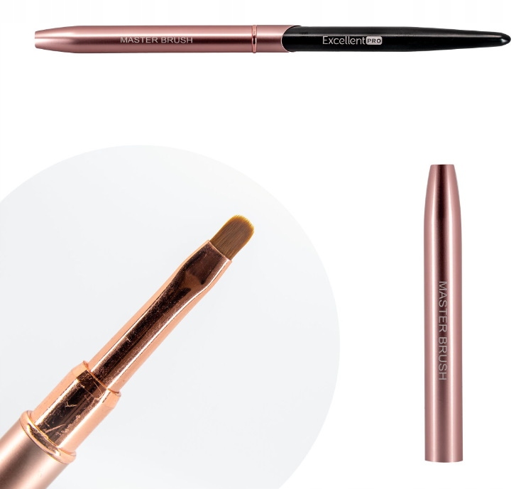 Excellent Pro Master Brush štětec na gel Ovál Short #4 Pink & 1 ks