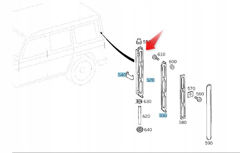 Přívod Vzduchu Krytka Mercedes G Třída Zadní W463 A4638300003