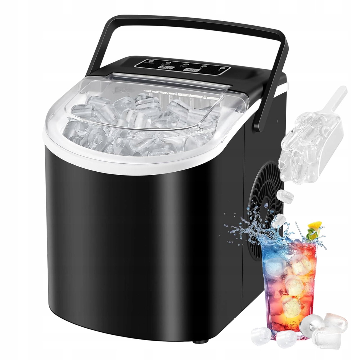Výrobník Ledu 3 L, 9 Kostek Za 6 Minut, Tichý Kryt Auto Stop