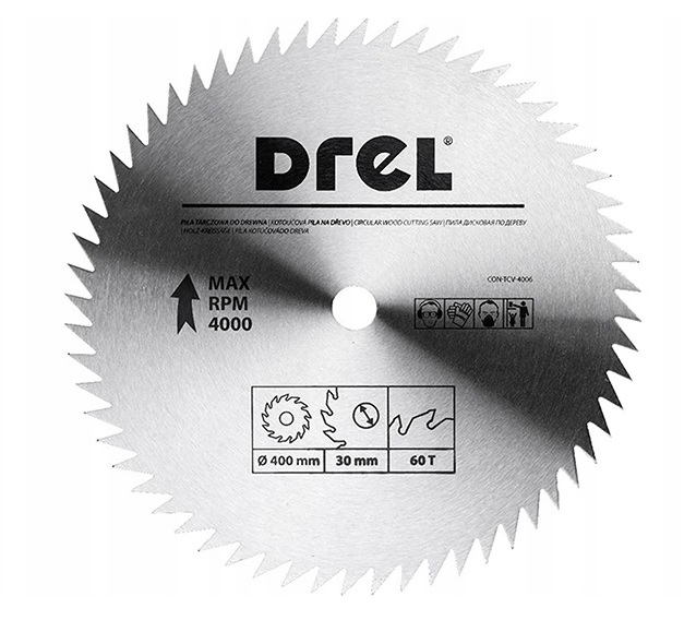 Tarcza Piła Tarczowa Do Drewna 400 mm x 60 Zębów