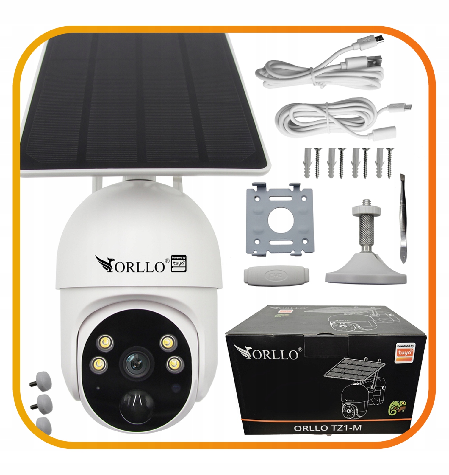 Kamera na Kartę SIM LTE 4G Panel Solarny Obrotowa PTZ FULLHD ORLLO