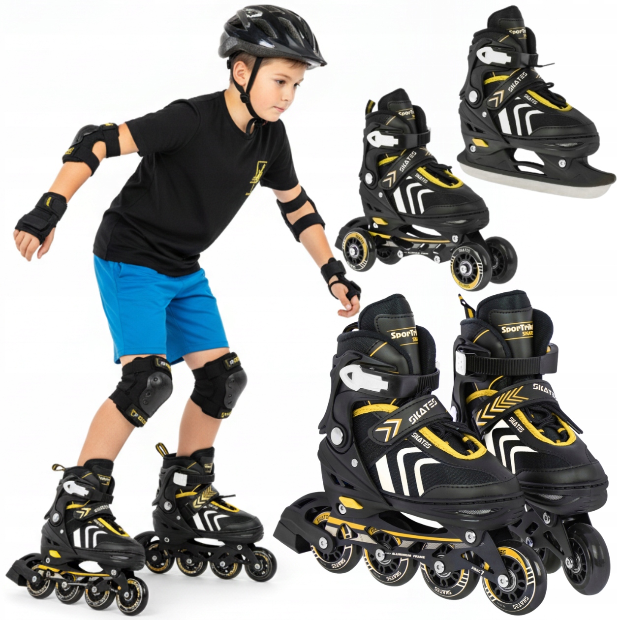 Rolki Regulowane Wrotki Łyżwy Dla Dzieci Młodzieży Dorosłych Rozmiar 39-43
