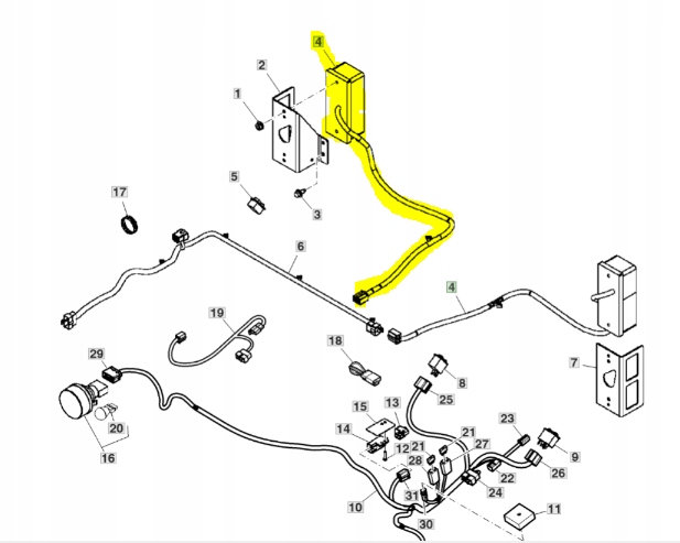 Zadná lampa John Deere Gator Hpx AM126082