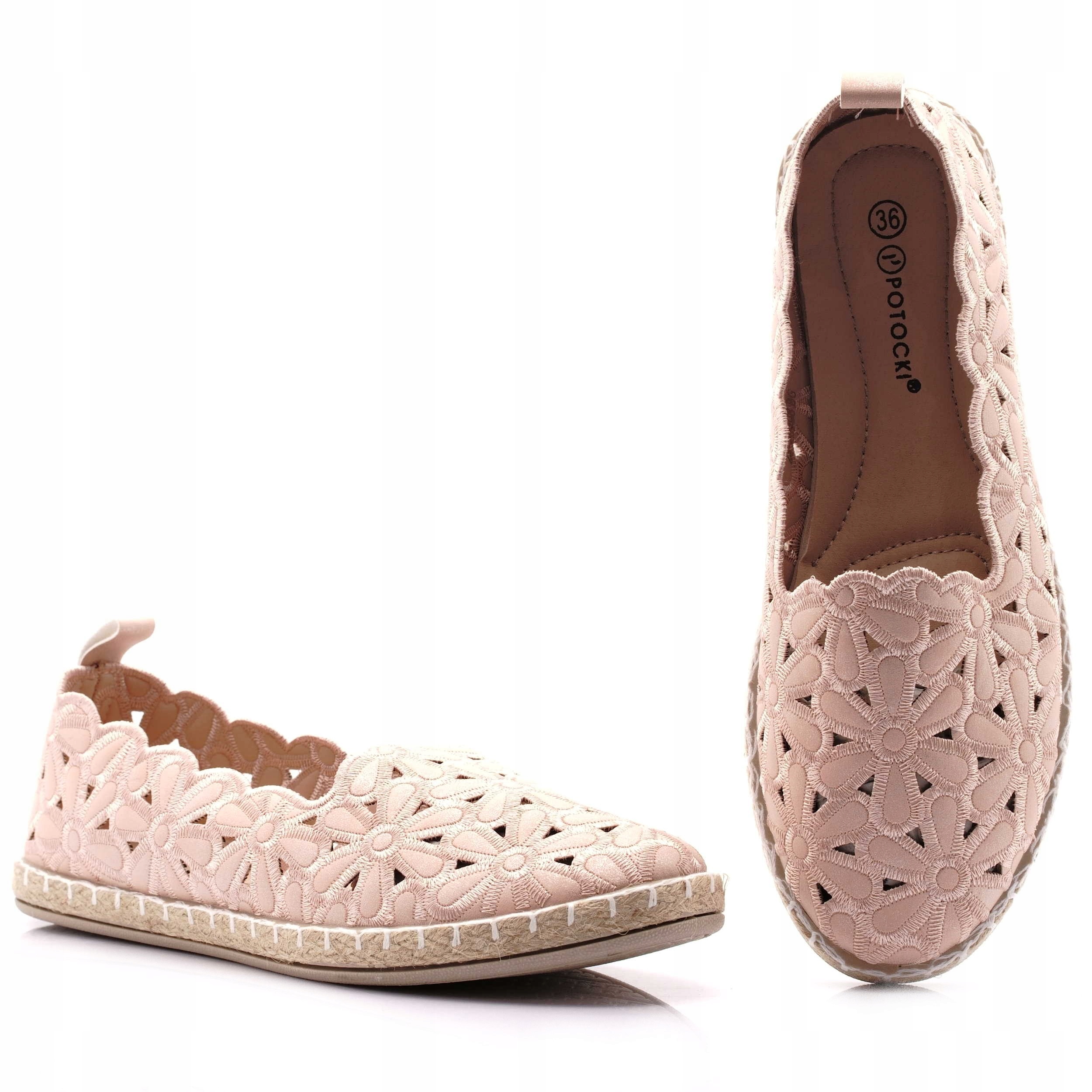 POTOCKI ESPADRYLE AŻUROWE BUTY DAMSKIE WSUWANE MIĘKKIE 16008 38 Marka Potocki