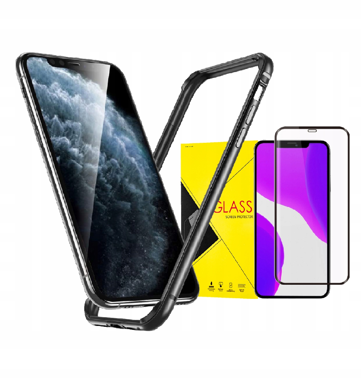

Bumper Ramka Do Iphone 12/12 Pro + Szkło Hybrydowe