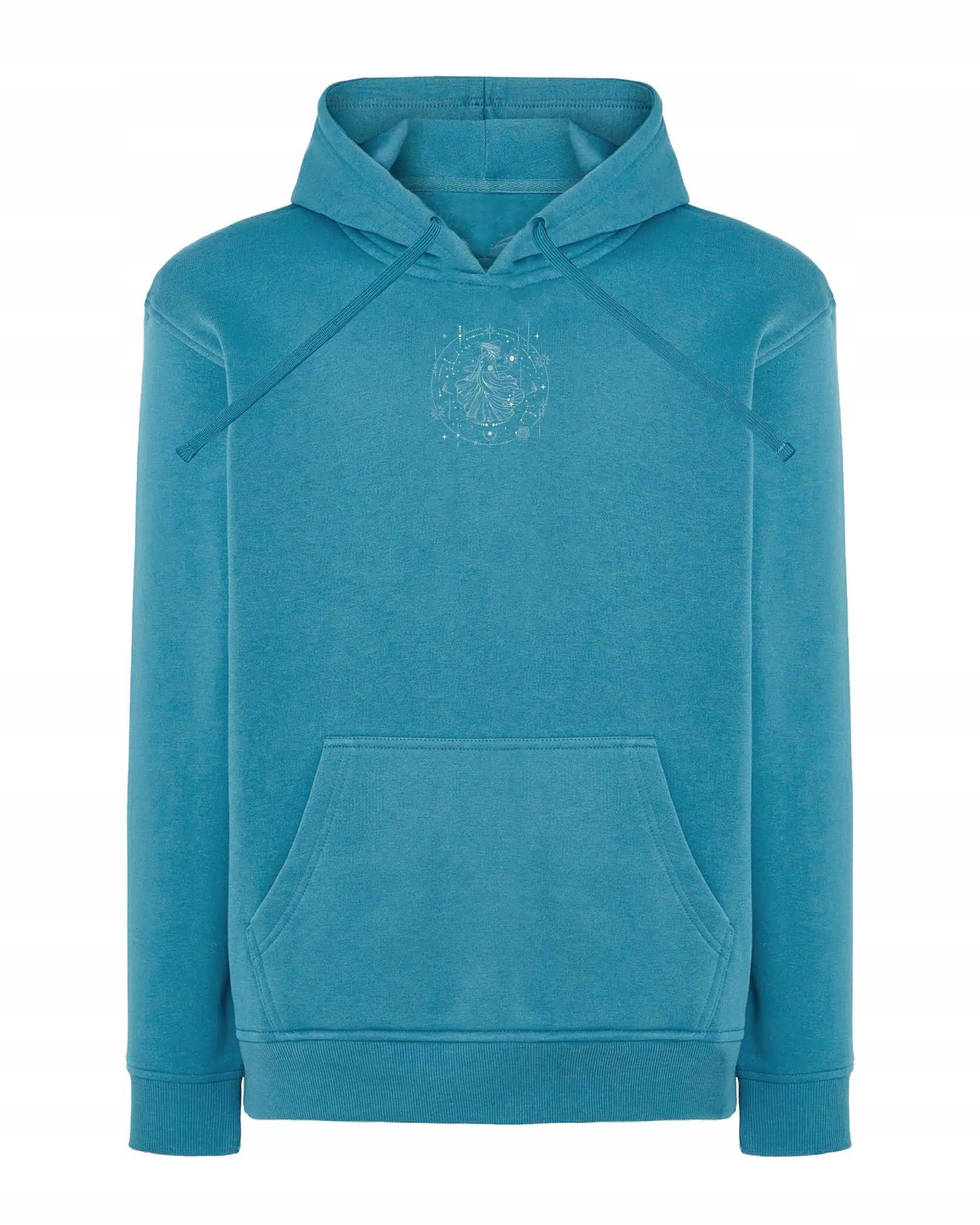 Mikina s kapucí Znamení zvěrokruhu Panna Minimalistický styl Modrá M