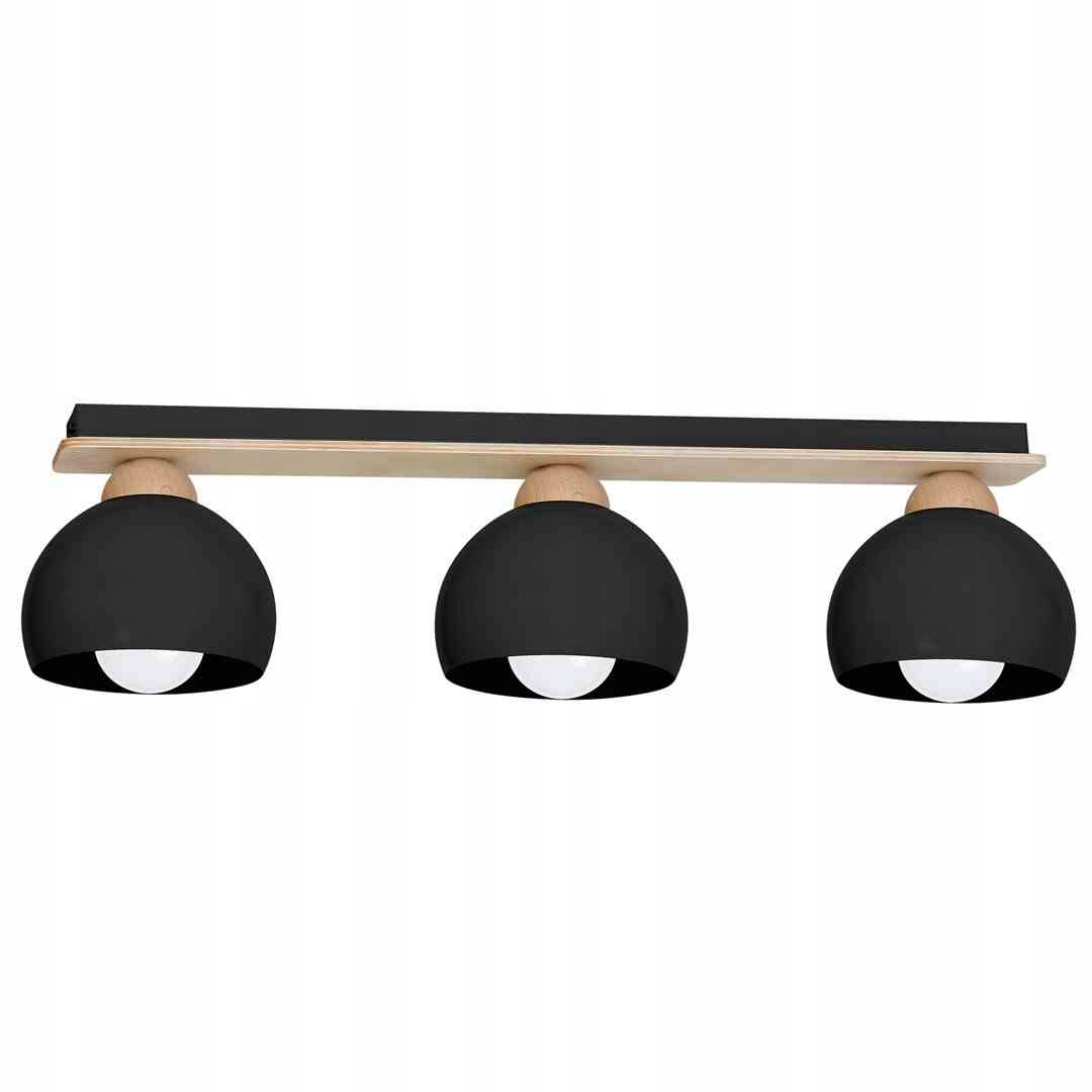 Stropná lampa Dama Black 3xE27
