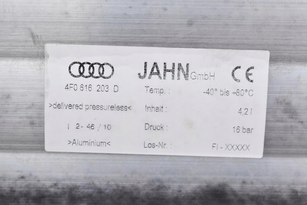 Behälter luft Achsträgers 4F0616203D AUDI A6 C6 3.0 TDI 239 KM QUATTRO