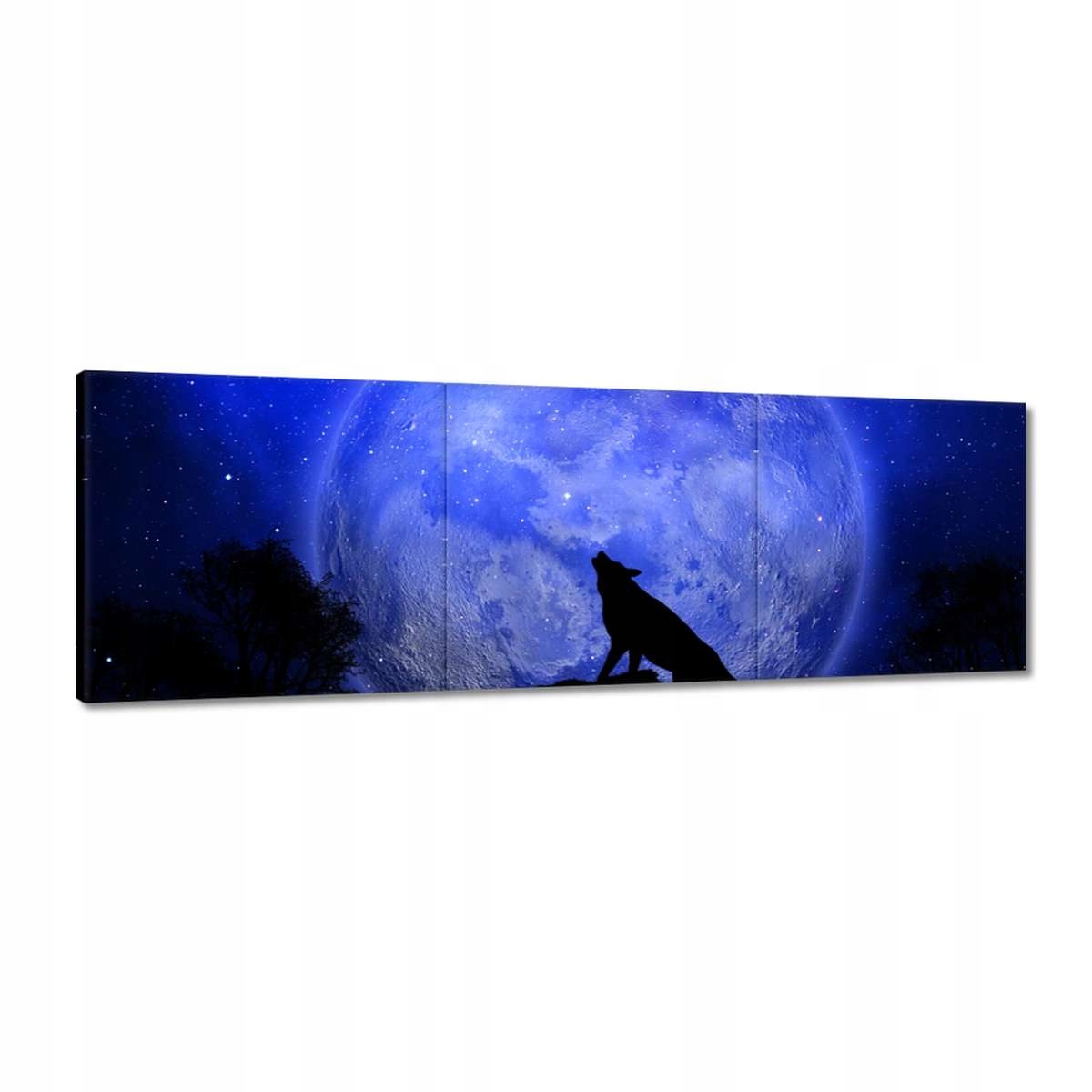Obrazy 120x40 Vlk vyje do měsíce Noc