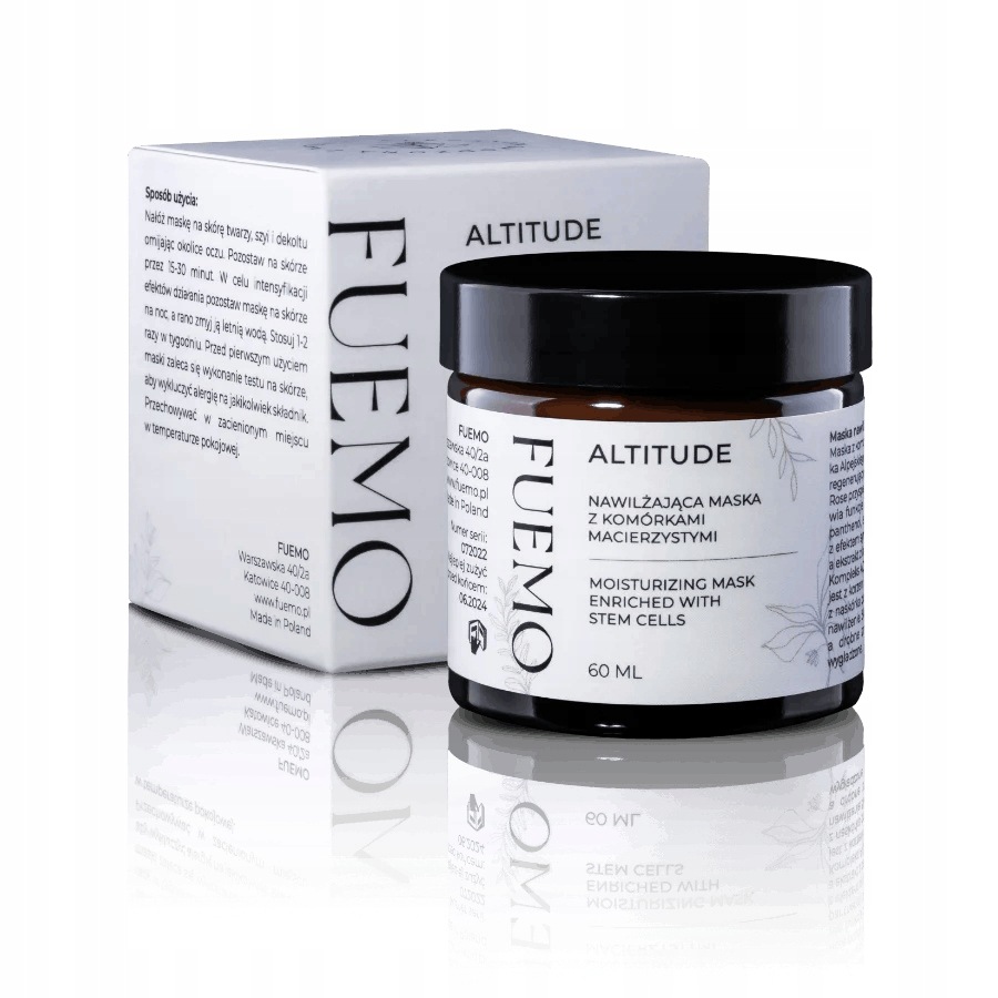 Fuemo Altitude Maska nawilżająca do twarzy z komórkami macierzystymi 60 ml