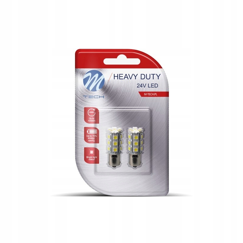 2x Żarówka Led Ba15s P21W Mocna zimna Biel 24V Tir