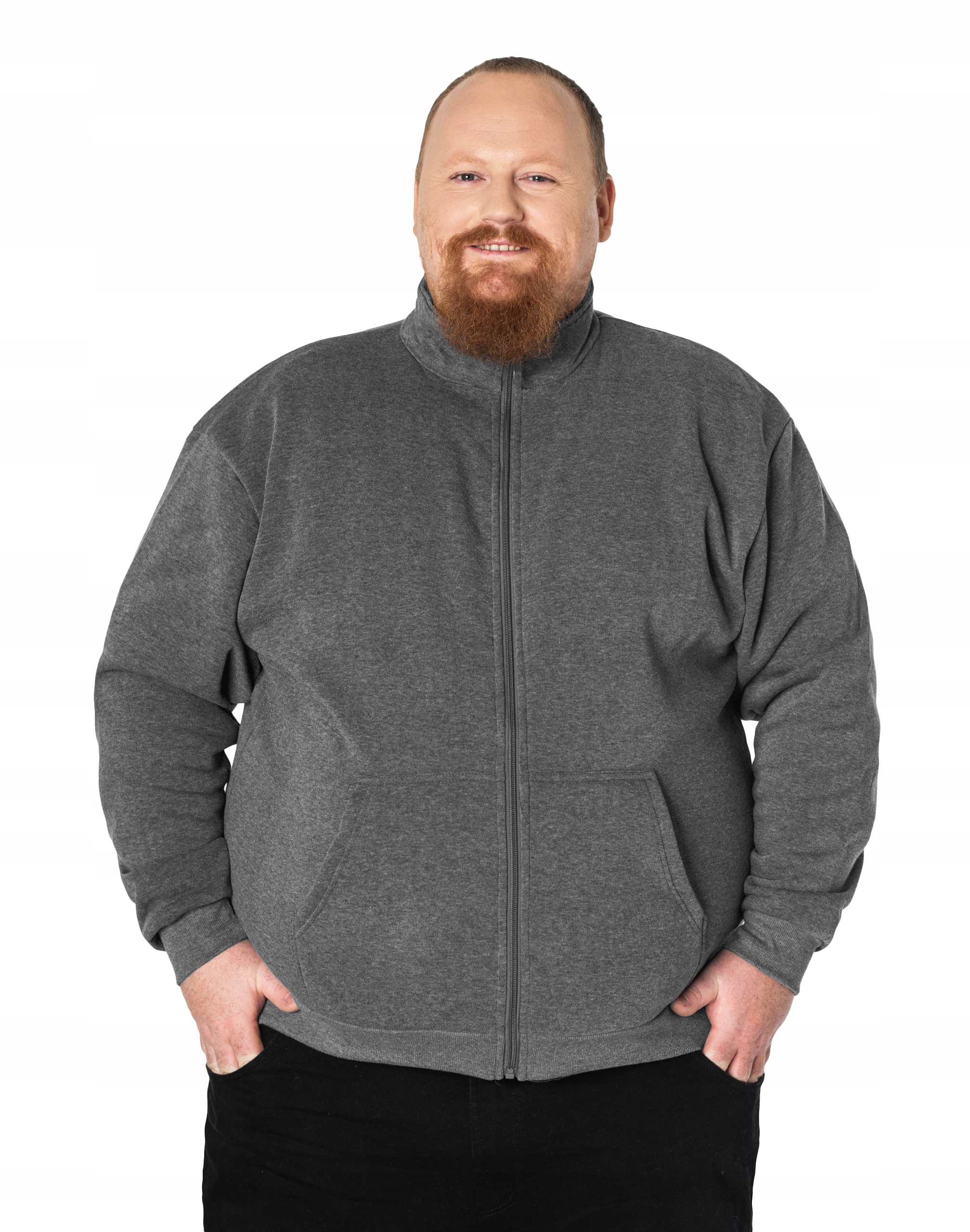 

Ciepła Bluza Dresowa Męska Rozpinana 2502-01 r 8XL