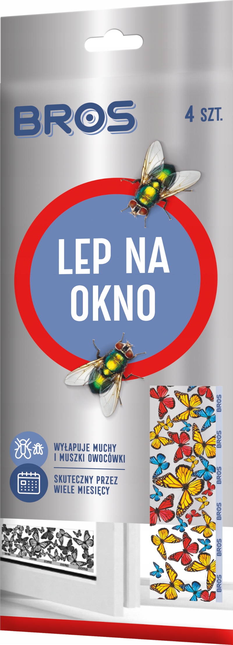 

Bros Lep na muchy komary naklejka na okno x4