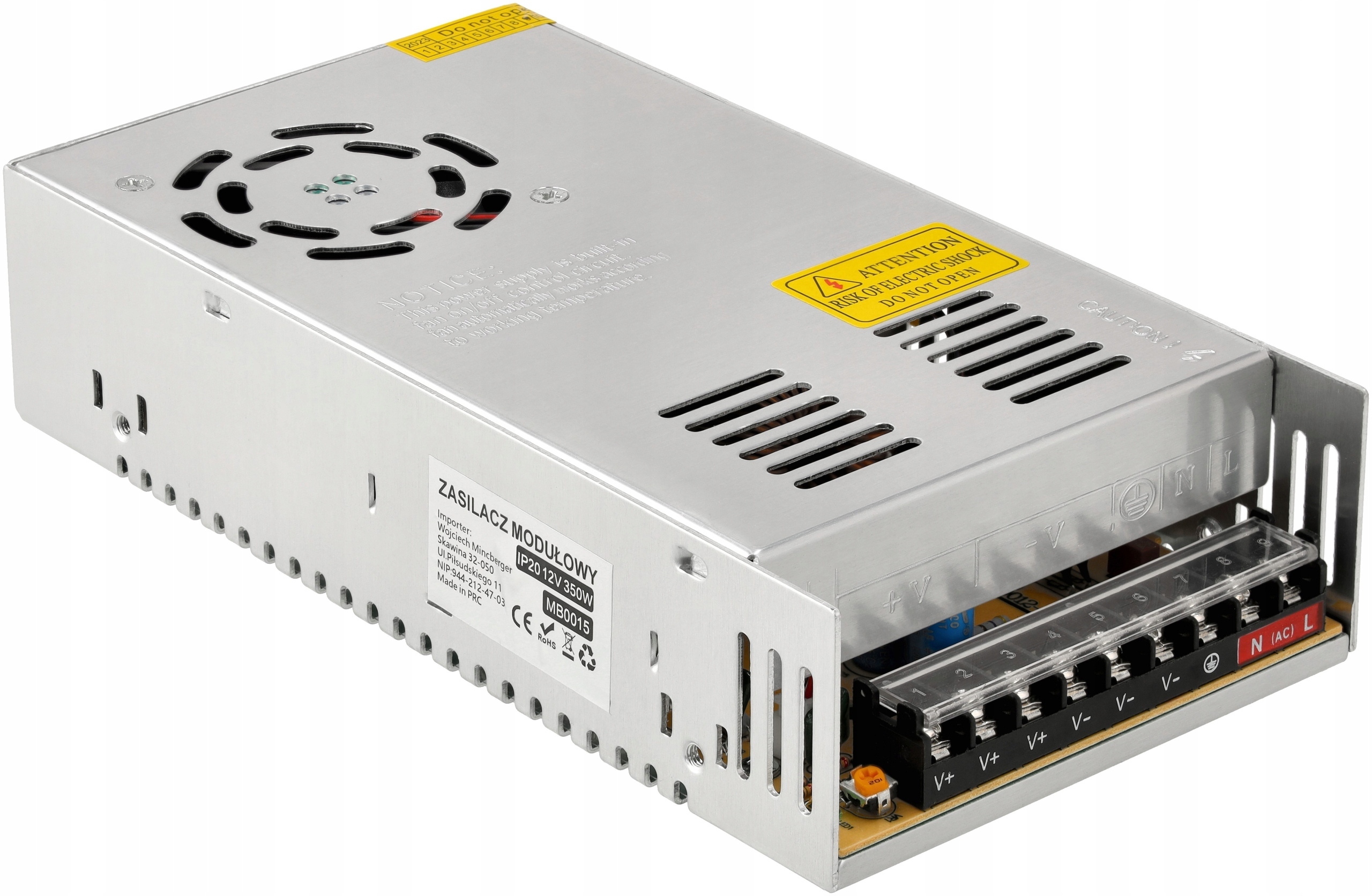 Led zdroj 12V 600W Modulární 50A IP20 pro pásky Regulovatelný transformátor