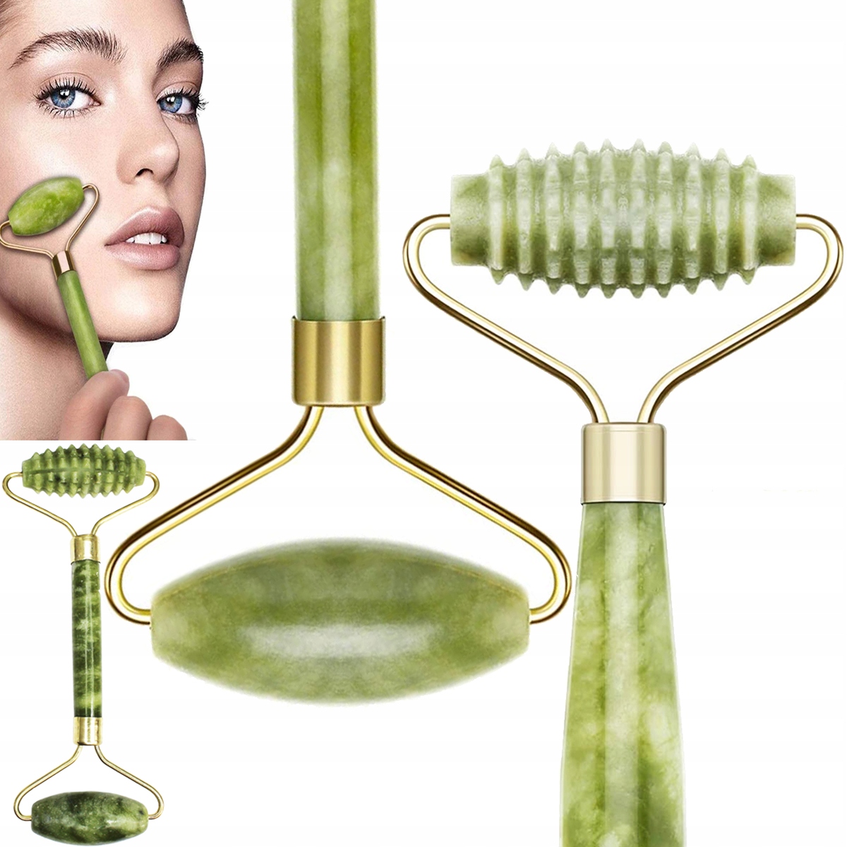 

Roler Jadeit Kamień Jade Gua Sha Do Masażu Masażer