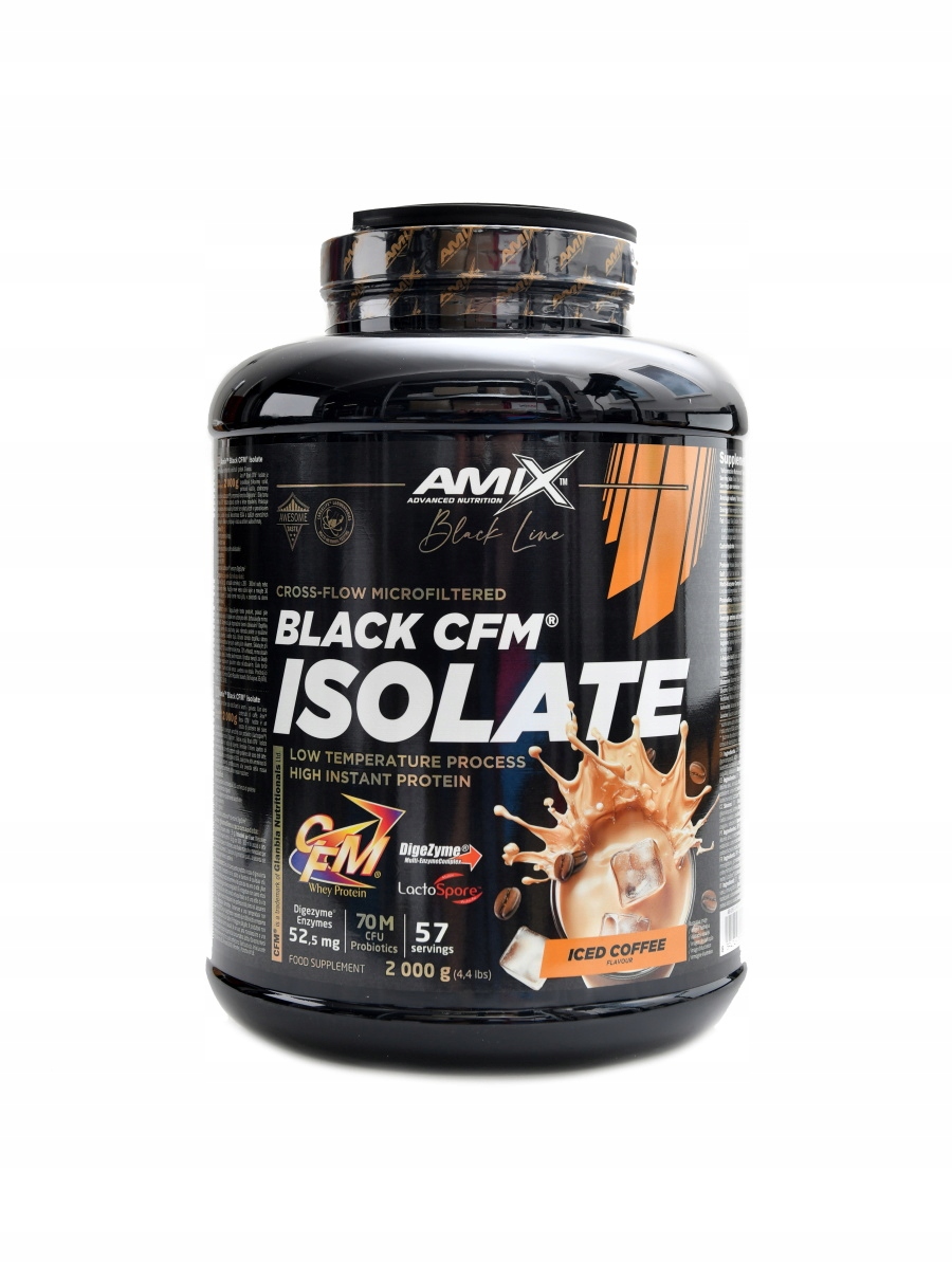 Black line Black Cfm isolate 2000 g ledová káva Amix nutrition
