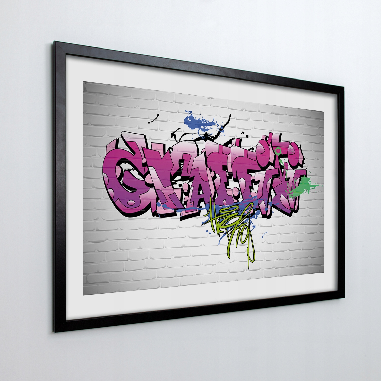 Obraz v ráme na stenu Graffiti výraz múr 70x50