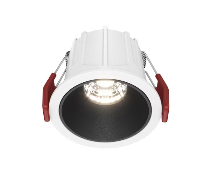 Stropní podomítkové svítidlo bílo-černé kulaté 6 cm Led 4000K Maytoni