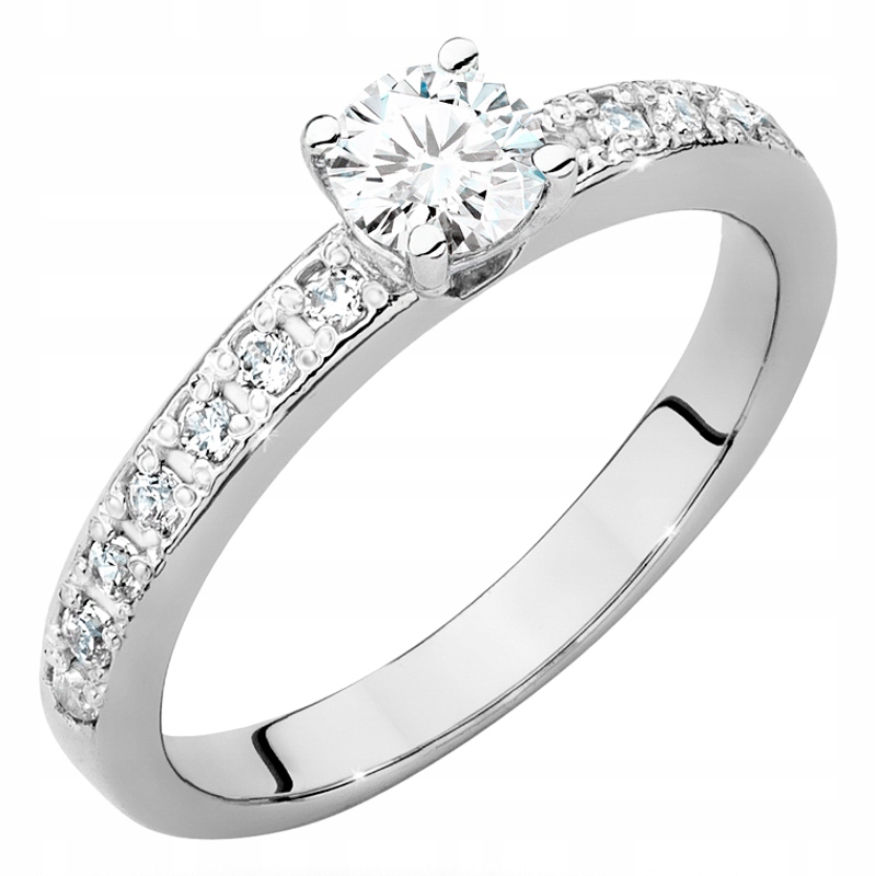 Krásný Zlatý Prstýnek 585 s Brilianty 0,70 ct