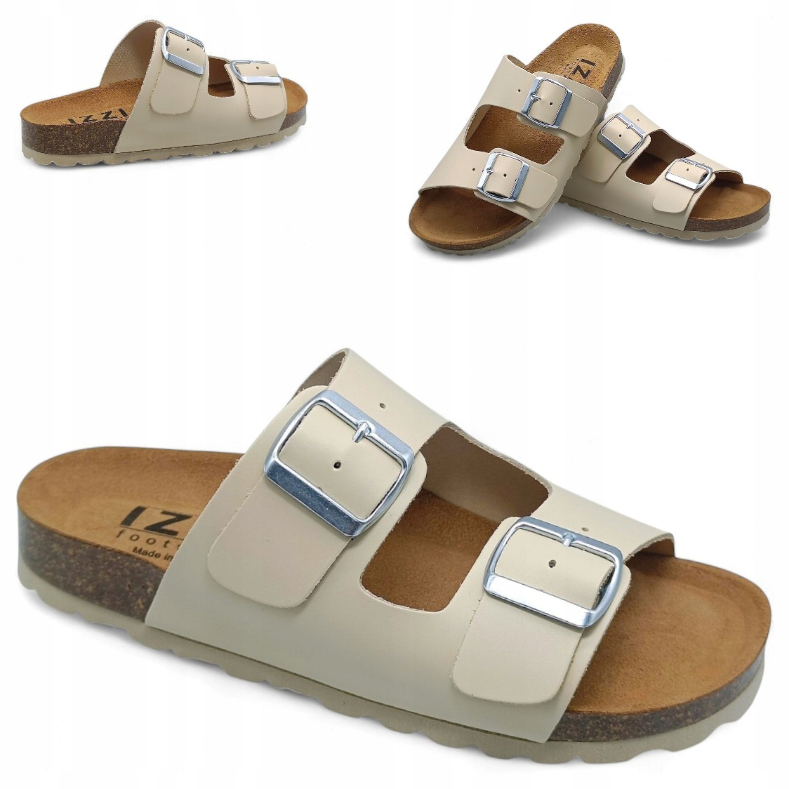 Nazouváky Izzi 41 Profilované na korku Pohodlné zdravotní béžové