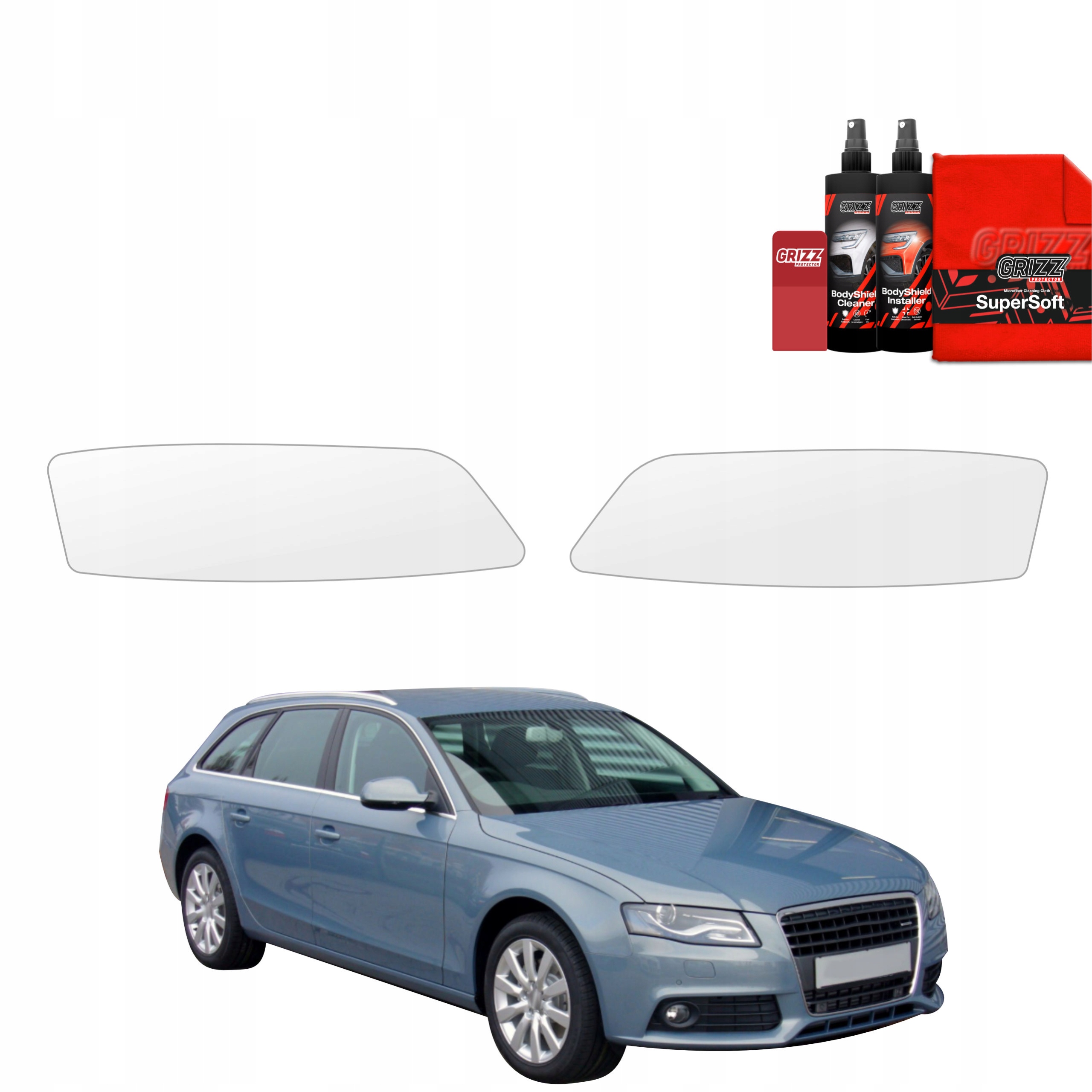 2v1 Fólie Ppf dýha na lampy pro Audi A4 B8 Avant (2007-2011)
