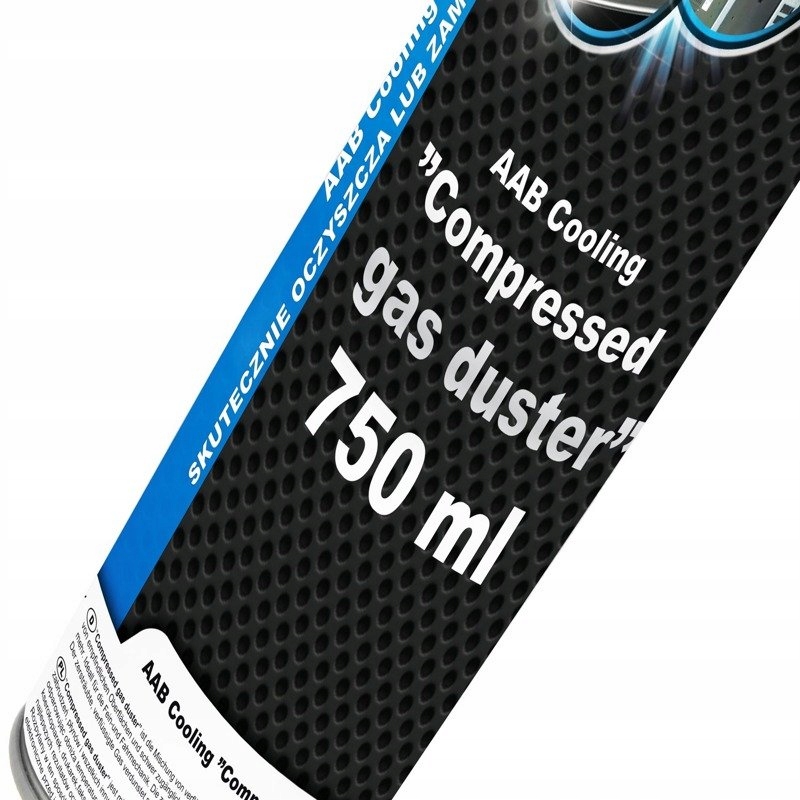 4x AAB COOLING SPRĘŻONE POWIETRZE 750ml + 8x RURKA Pojemność 750 ml