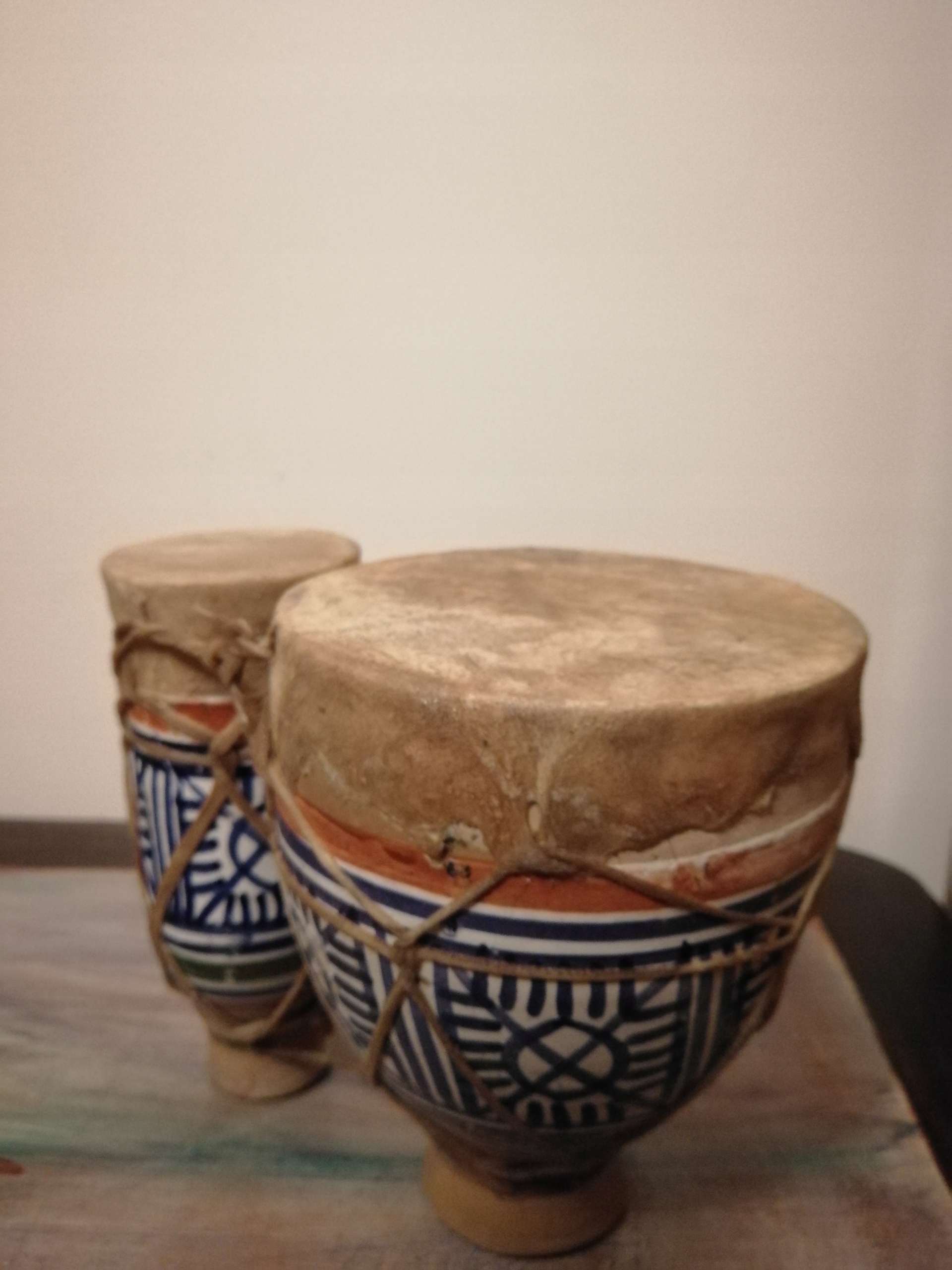 BONGOS CERAMICZNY AFRYKAŃSKI BĘBENEK SZAMAŃSKI Marka Universe