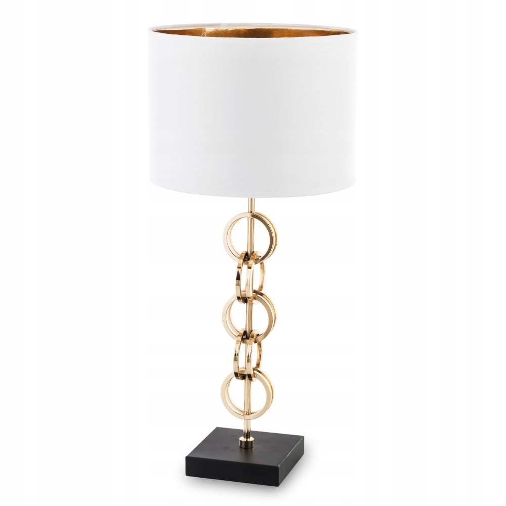 Stolová Lampa Zlatá Čierna Biela 55 cm Glamour Moderná Stojaca 50 60