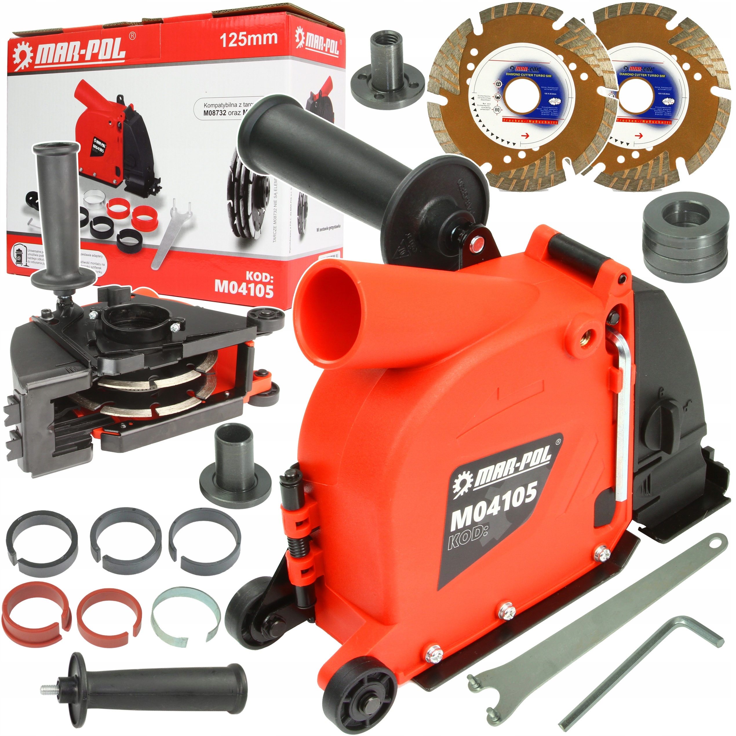 Osłona Przeciwpyłowa Do Szlifierki Bruzdownica 125 Adaptery Klucz Tarcze