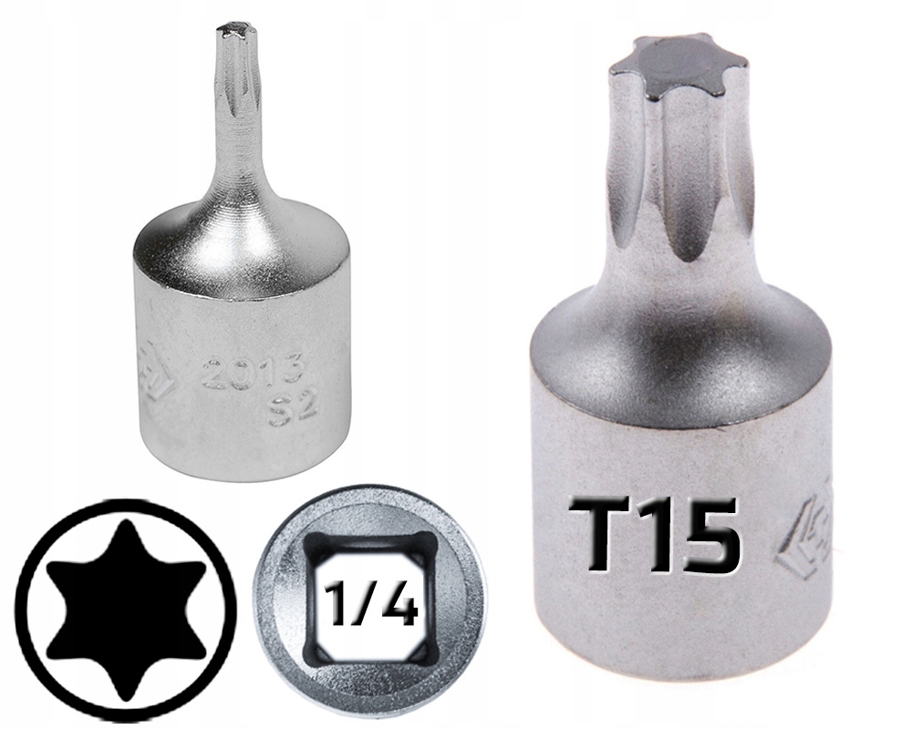 King Tony Klucz Nasadka 1/4 Mini S2 Bit Torx Tx T 15 x 25 mm 201315X Pro
