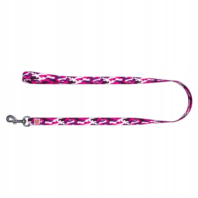 Waudog smycz nylonowa dla psa Pink Camo L 2,5cm