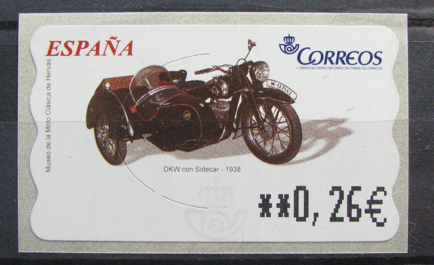 HISZPANIA - Mi 132 ** - znaczek samoprzylepny z automatu