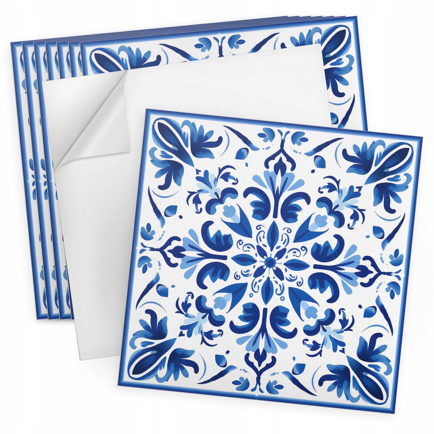Vinylové dlaždice Samolepící 9 ks 30x30 cm Květinový vzor v symetrii