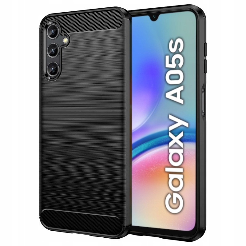 Pancerne Etui Carbon Case Wzmocnione Narożniki do Samsung A05s +szkło 9H