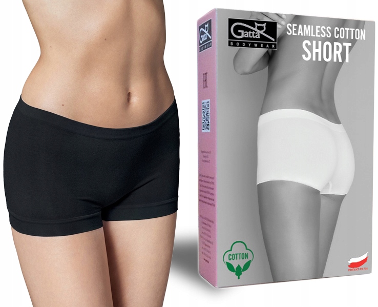 

Gatta majtki Short, bezszwowe, bawełna, czarny, L